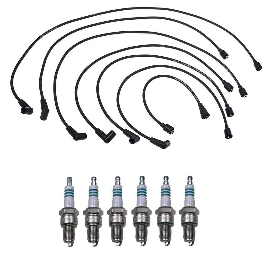 Audi Jaguar Ignition Wire Kit (7mm) (6 Pieces)  101000039AB - Denso